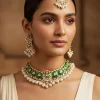 671-green-gold-necklace-set-with-kundan-detail-1.webp Green Gold Necklace Set With Kundan Detail