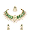 671-green-gold-necklace-set-with-kundan-detail-2.webp Green Gold Necklace Set With Kundan Detail