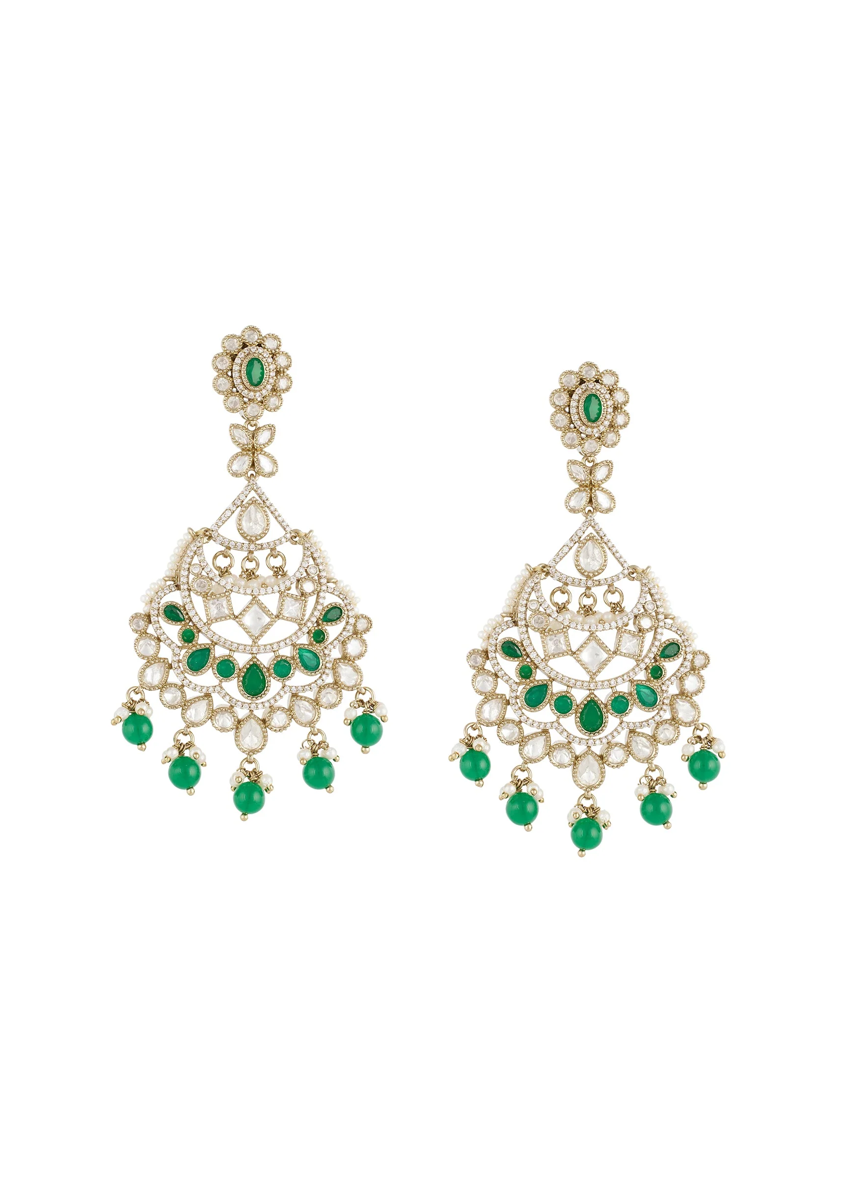 672-green-gold-polki-earrings-with-delicate-detail-2.webp Green Gold Polki Earrings With Delicate Detail