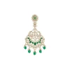 672-green-gold-polki-earrings-with-delicate-detail-3.webp Green Gold Polki Earrings With Delicate Detail