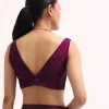 Wine Glass Tissue Saree In Swarovski With Unstitched Blouse