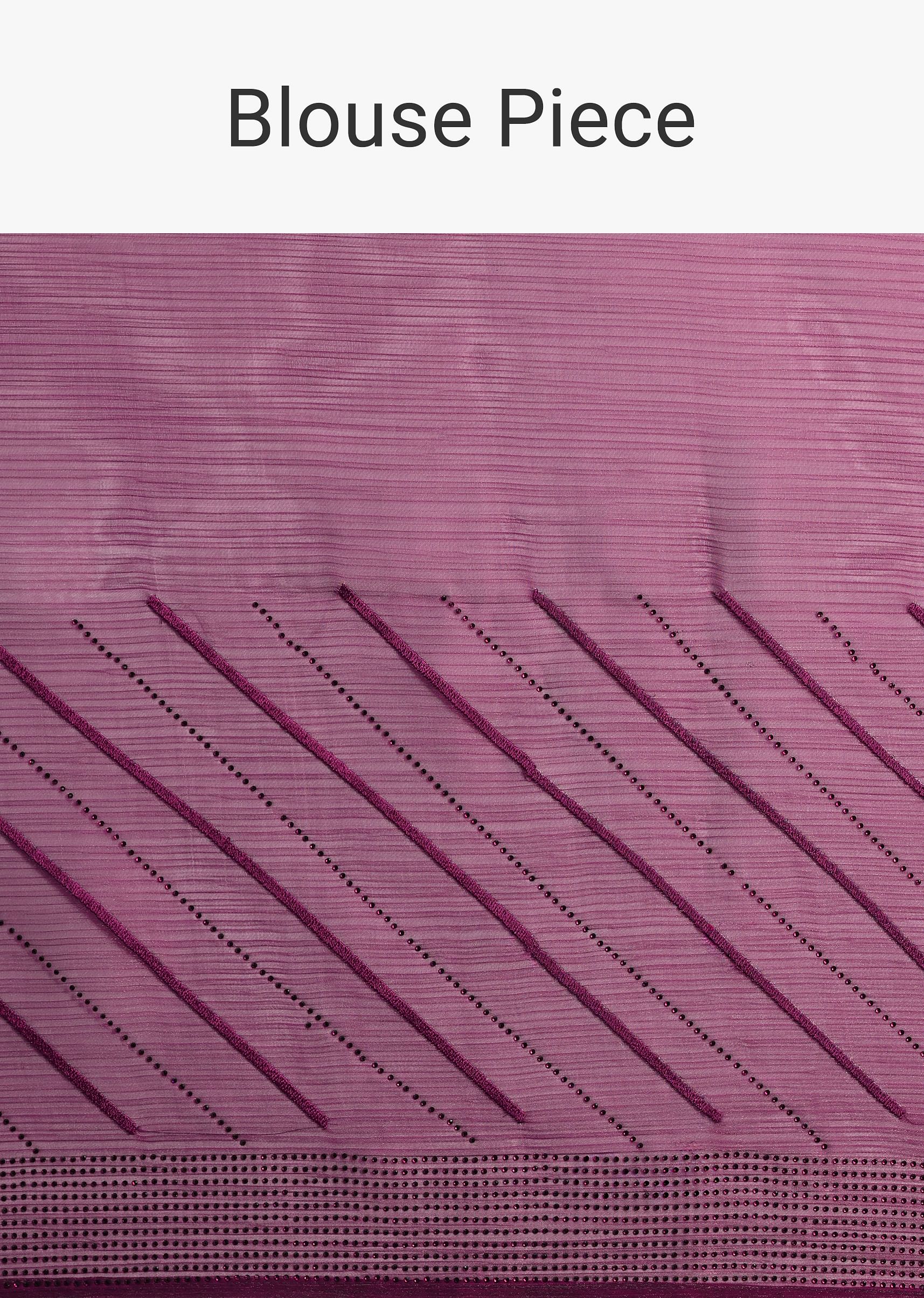 Wine Glass Tissue Saree In Swarovski With Unstitched Blouse