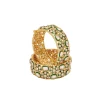 Gold-Toned Openwork Festive Bangles