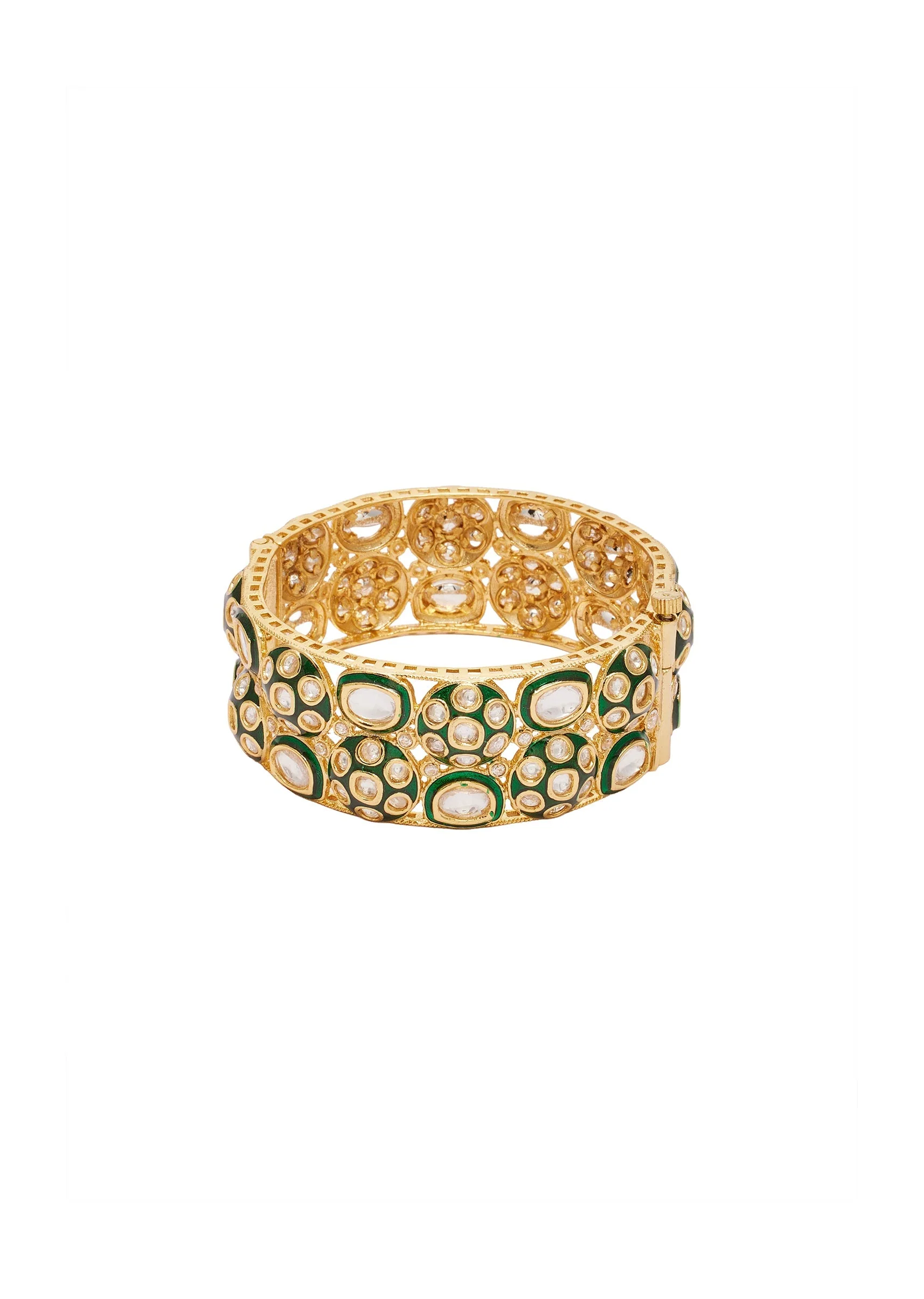 Gold-Toned Openwork Festive Bangles