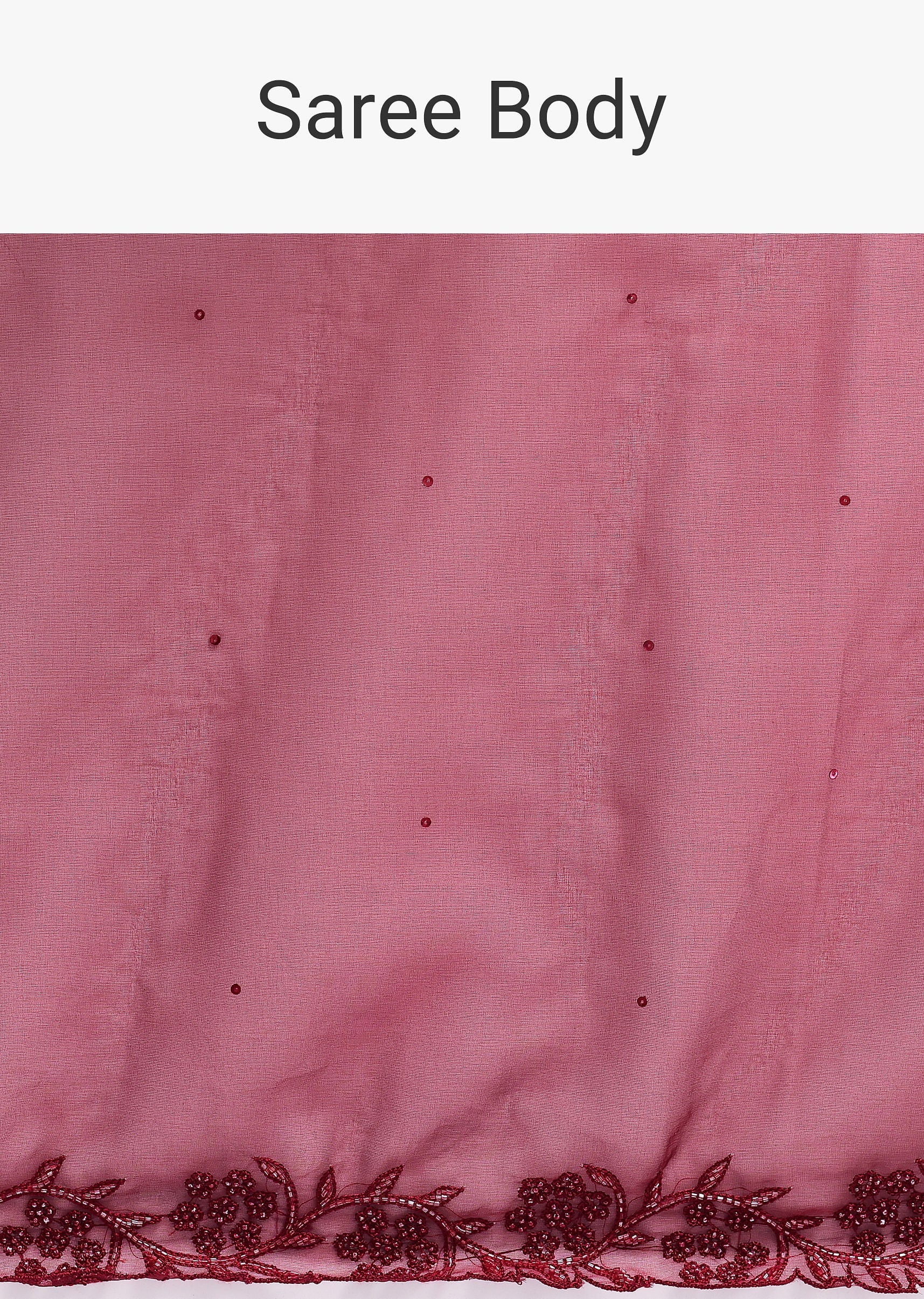 Red Embroidered Organza Saree With Unstitched Blouse