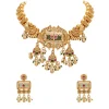 Green Rajwadi Statement Necklace Set