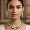 Green Polki Necklace Set