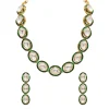 Green Polki Necklace Set