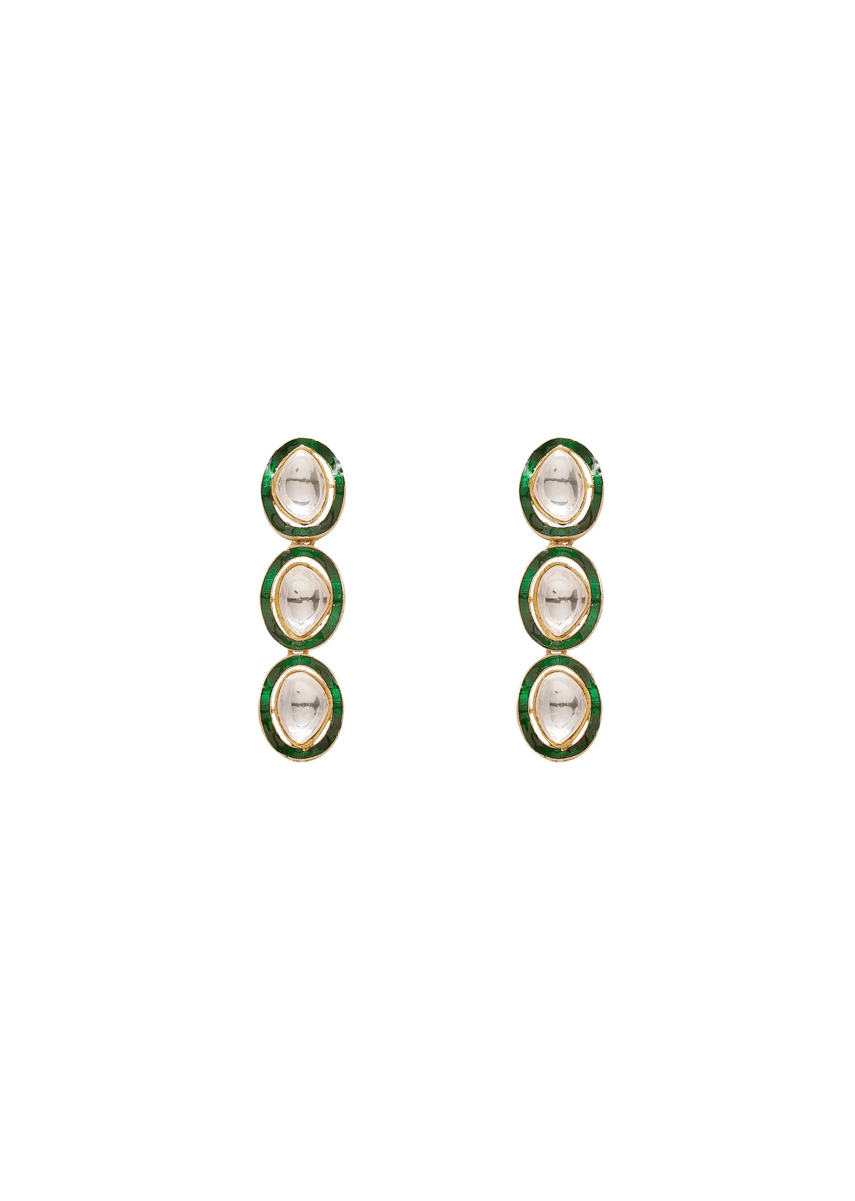 Green Polki Necklace Set