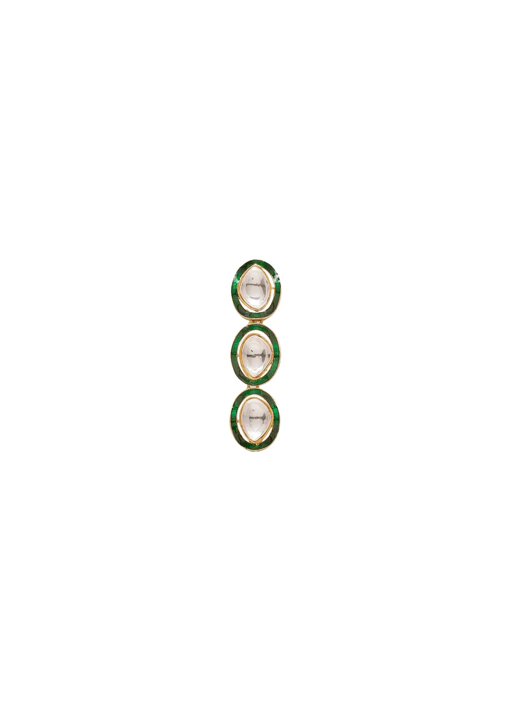 Green Polki Necklace Set