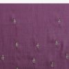 Wine Organza Saree With Cutdana And Sequins Border