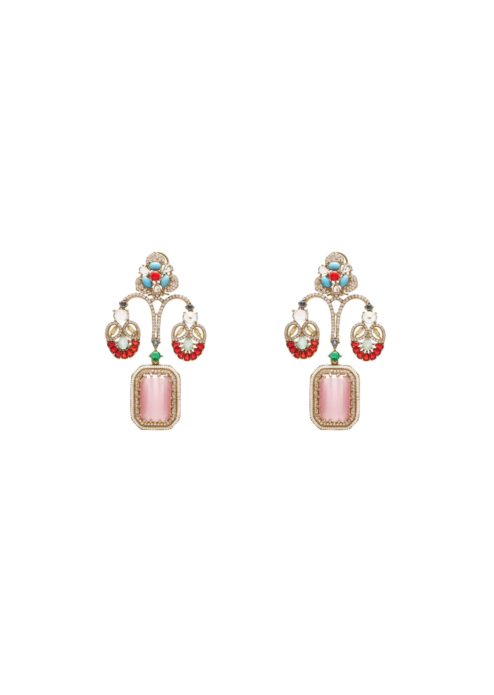 Multicolor Festive Statement Earrings
