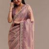 6831-lavender-tissue-saree-embroidered-with-sequins-and-cutdana-1.jpg Lavender Tissue Saree Embroidered With Sequins And Cutdana