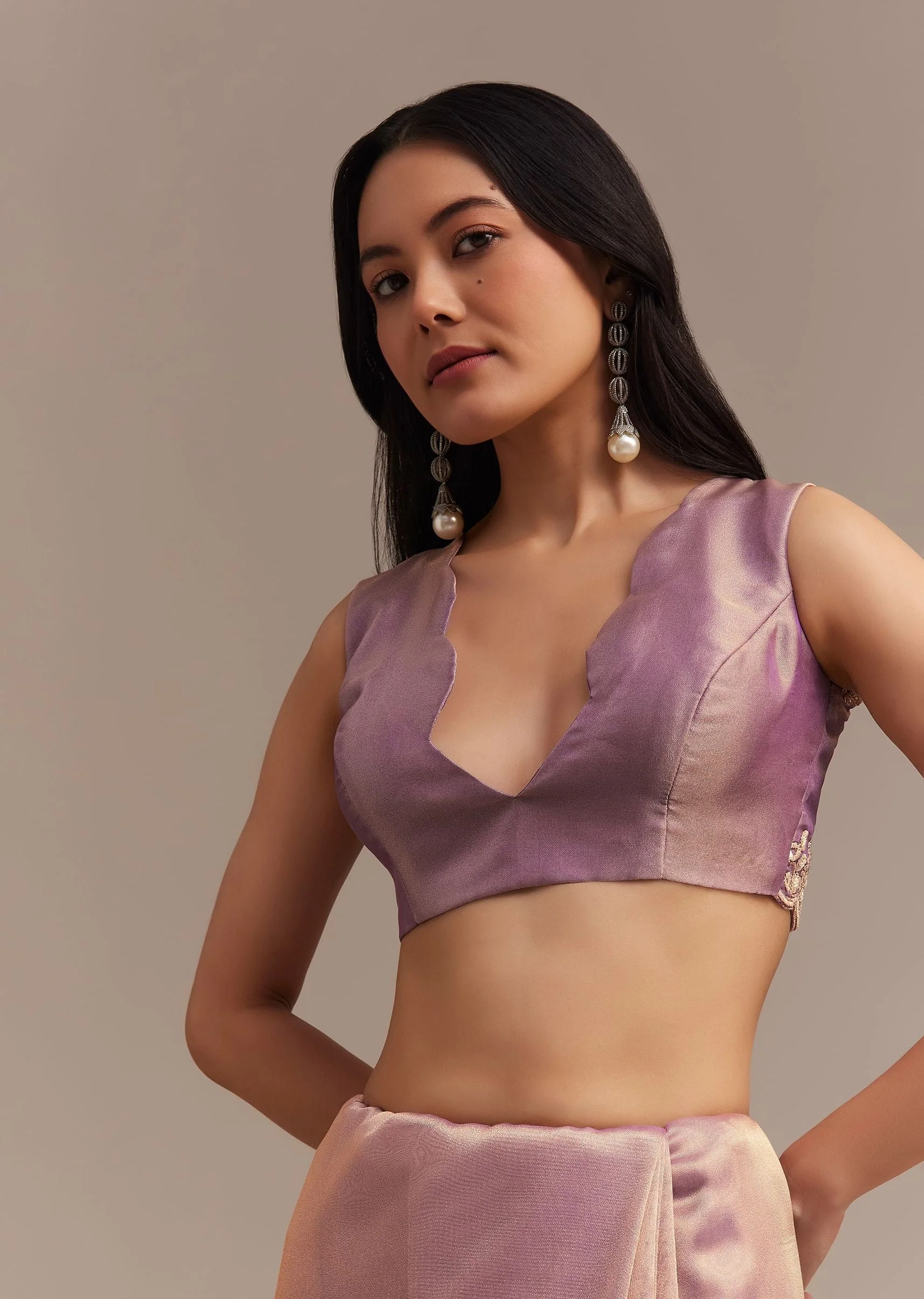 6831-lavender-tissue-saree-embroidered-with-sequins-and-cutdana-7.webp Lavender Tissue Saree Embroidered With Sequins And Cutdana