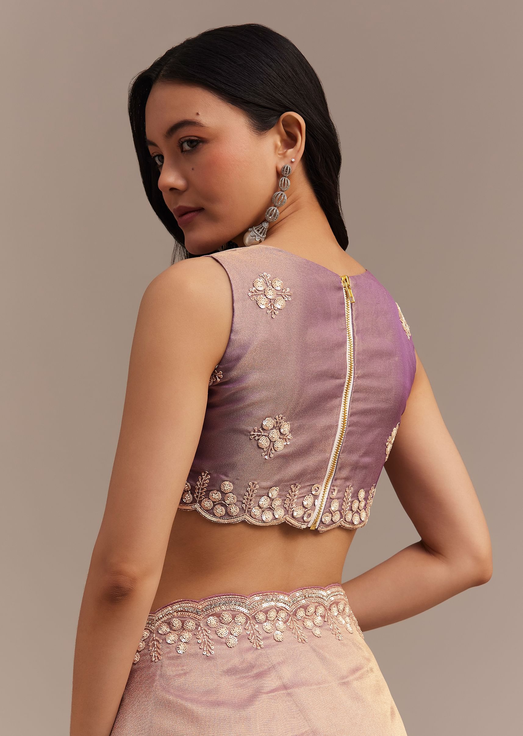 6831-lavender-tissue-saree-embroidered-with-sequins-and-cutdana-8.jpg Lavender Tissue Saree Embroidered With Sequins And Cutdana