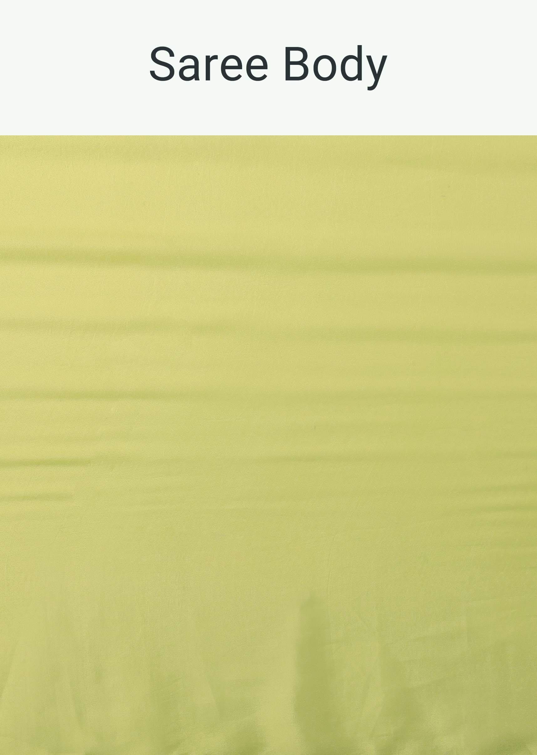 Fern Green Crepe Saree With Organza Frilled Blouse