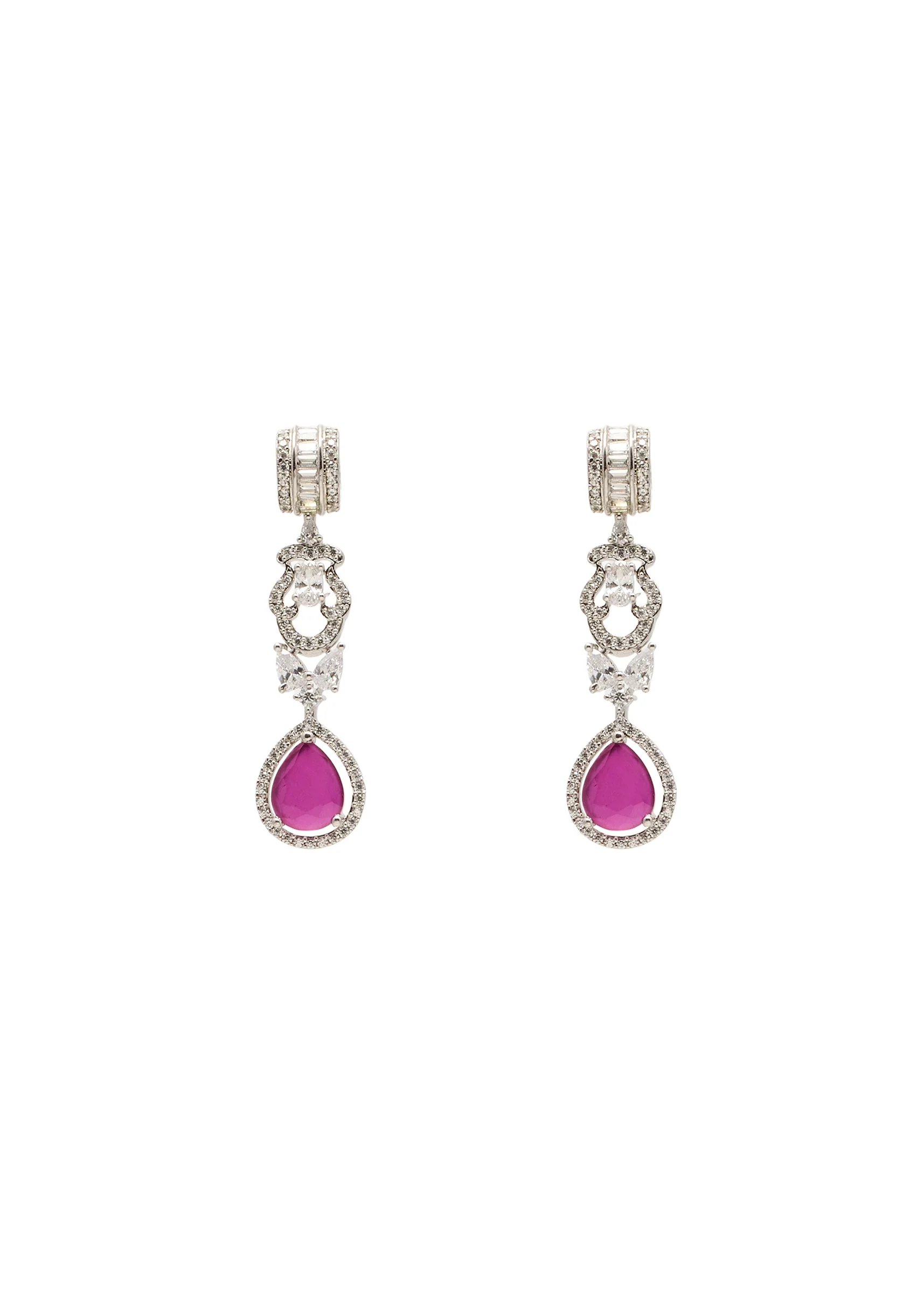 Pink Gold Festive Necklace Set
