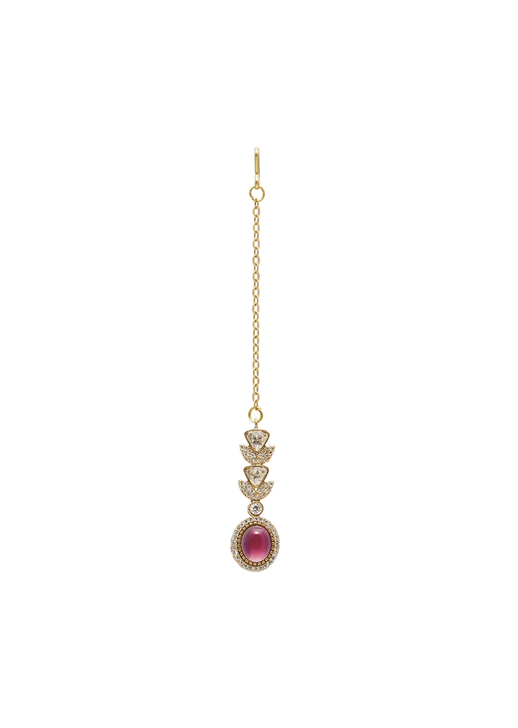 Pink Gold Maangtikka