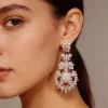 Violet Pink Statement Earrings