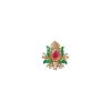 Green Red Teardrop Ring