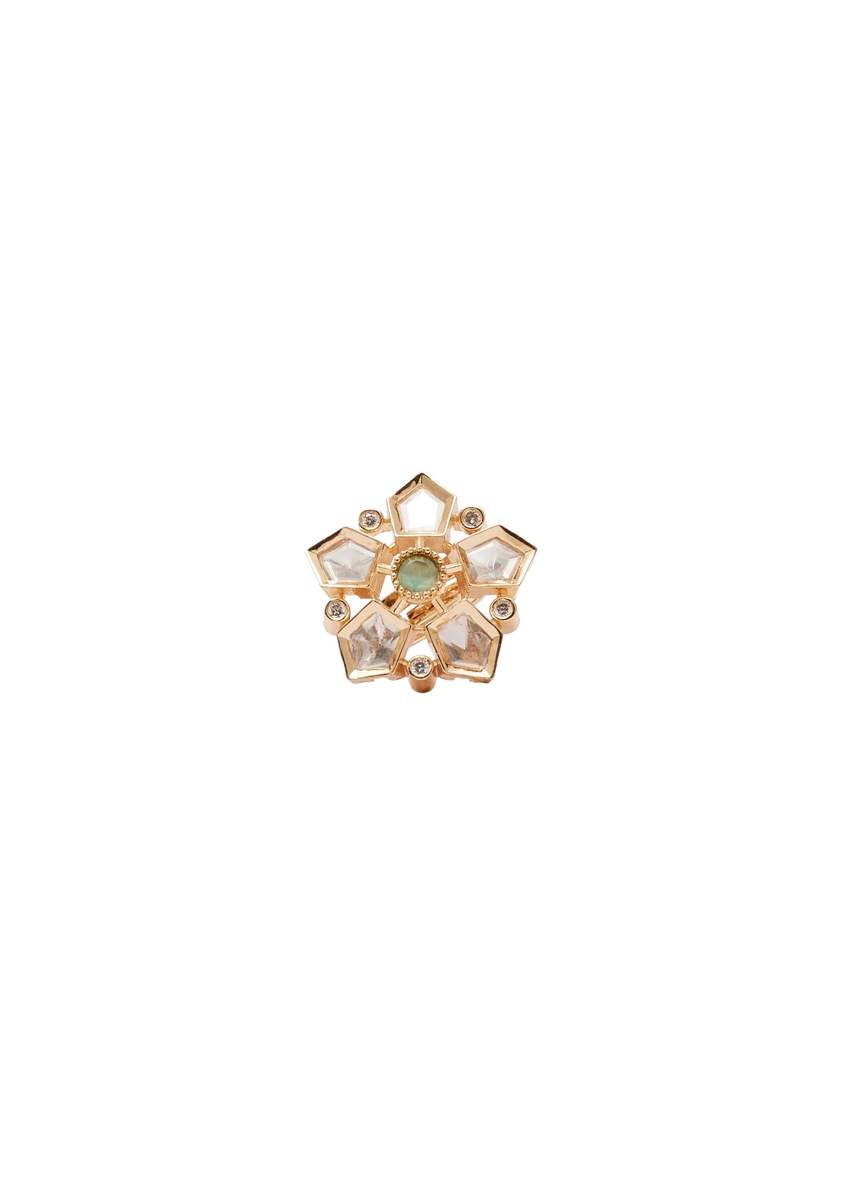 Mint Green Gold Ring