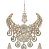 Mint Green Gold Wedding Necklace Set