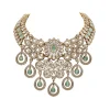 Mint Green Gold Wedding Necklace Set