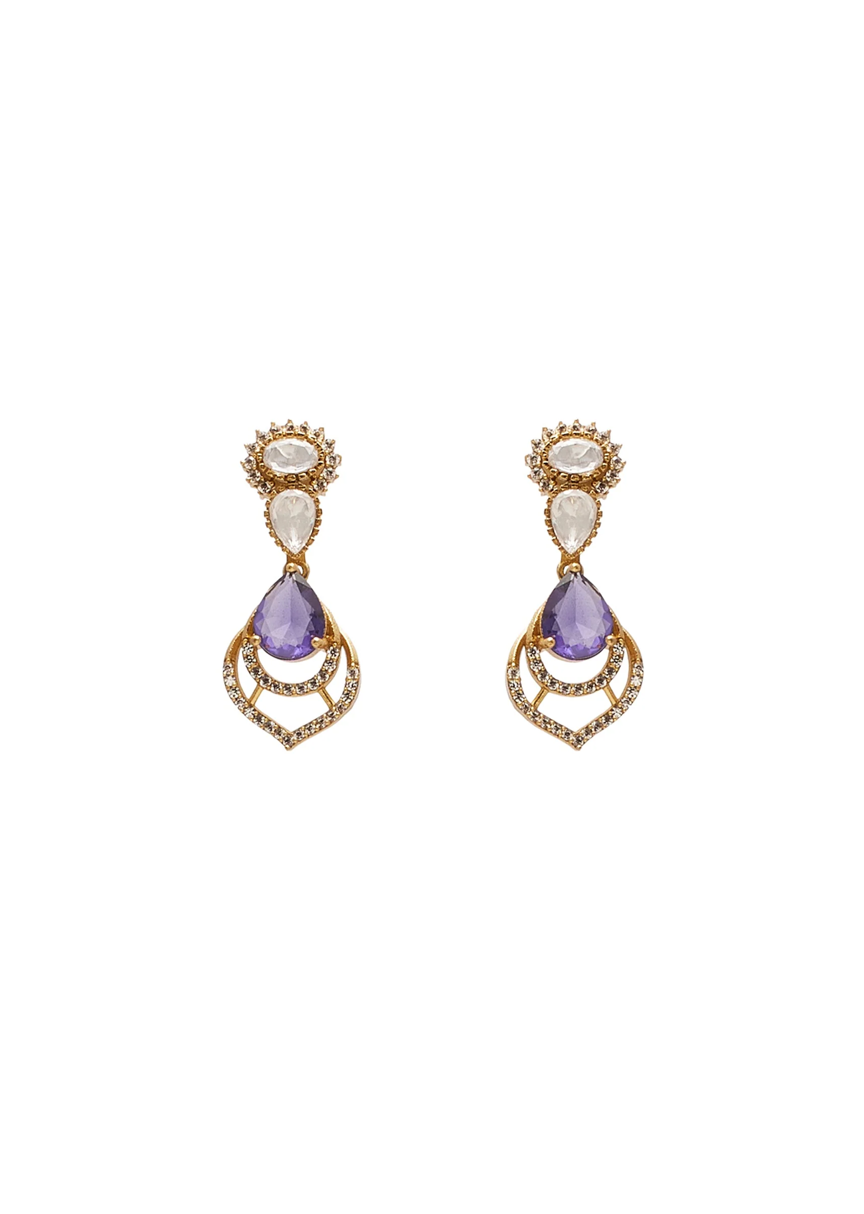 Violet Gold Festive Necklace Set