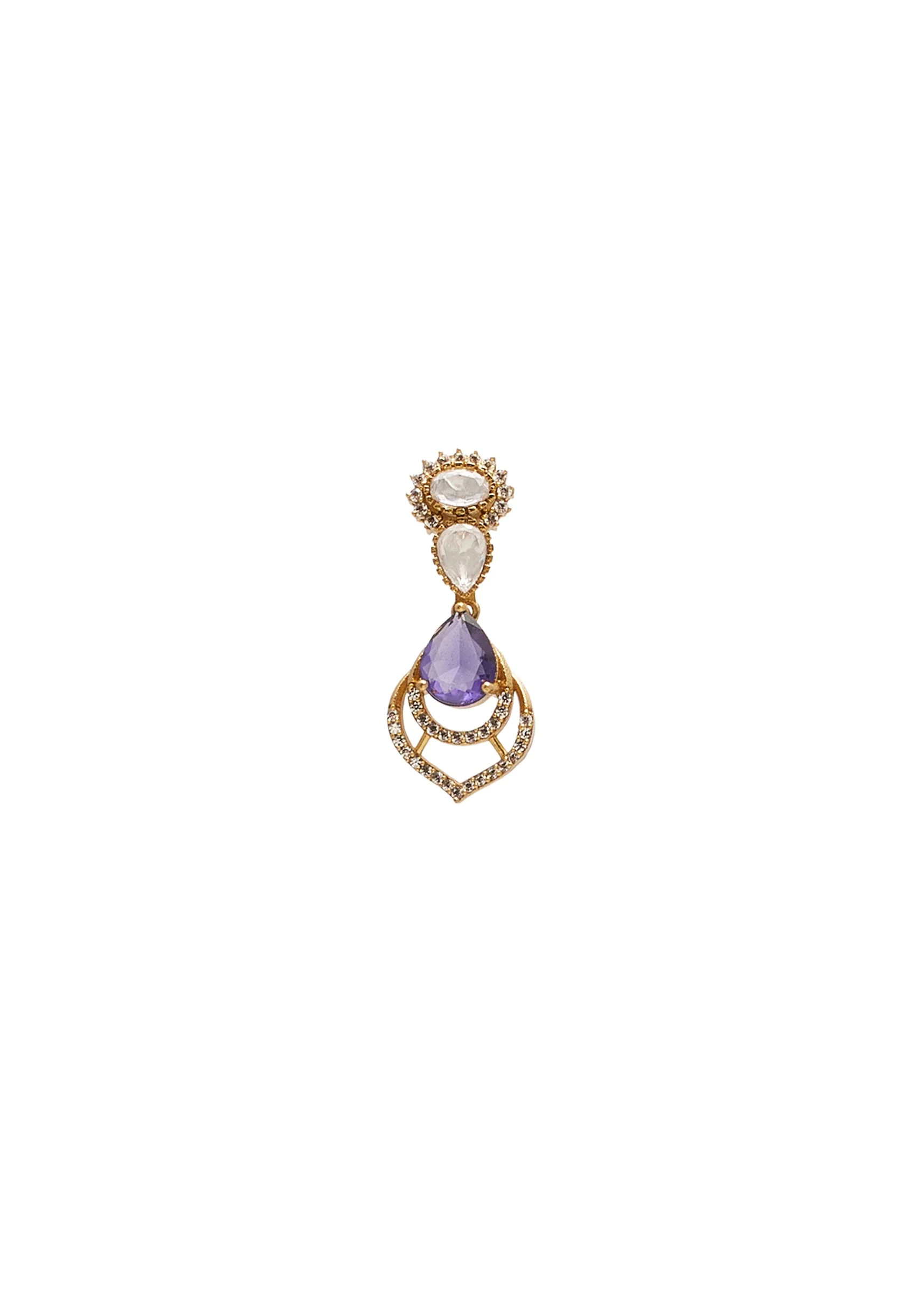 Violet Gold Festive Necklace Set