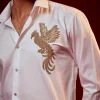 White Embroidered Silk Blend Festive Shirt