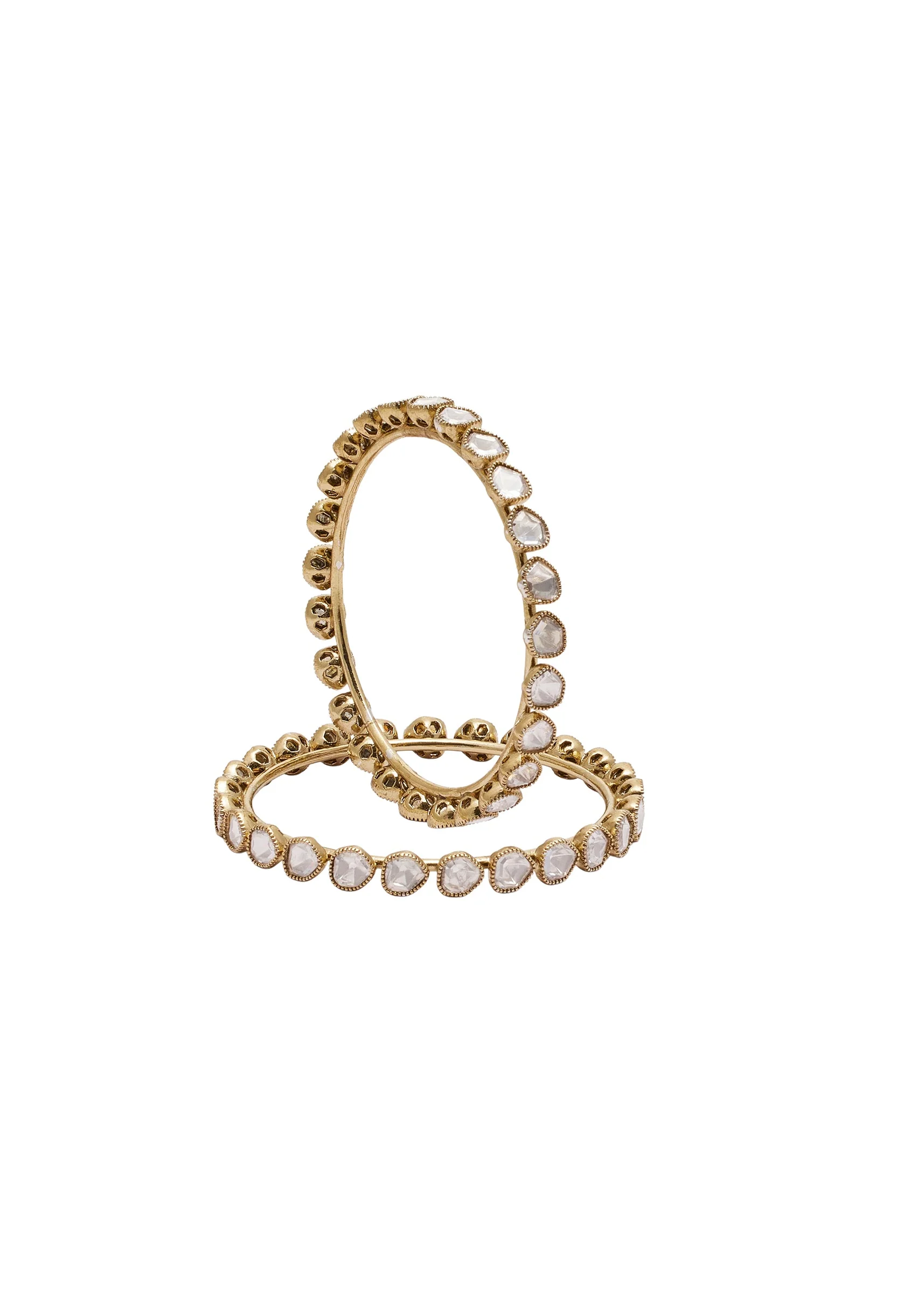 White Gold Festive Bangles