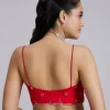 Red Tissue Saree With Heavy Border