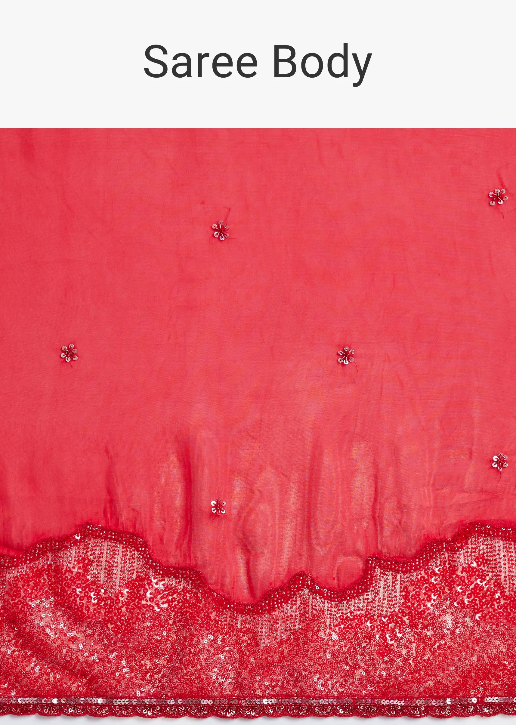 Red Tissue Saree With Heavy Border