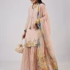 Baby Pink Organza Palazzo Set
