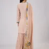 Baby Pink Organza Palazzo Set