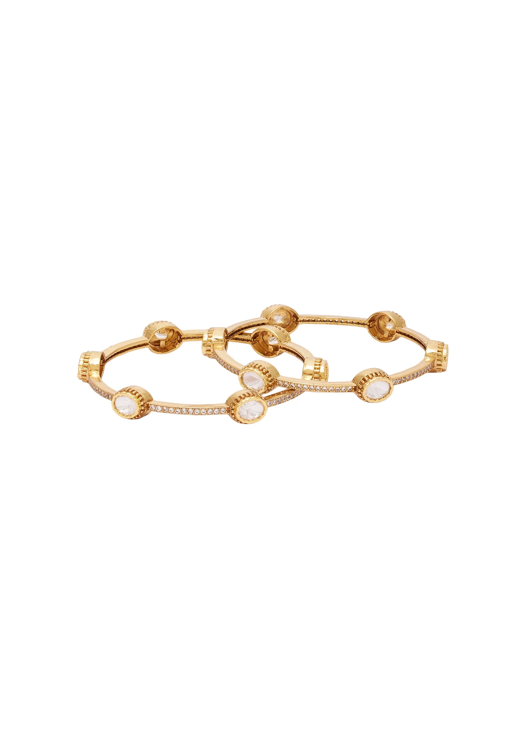 White Zirconia Bangles Set