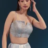 Light Blue Corset Blouse With Unstitched Saree