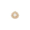 White Gold Zirconia Statement Ring