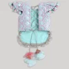 Blue And Pink Printed Salwar Kameez Set