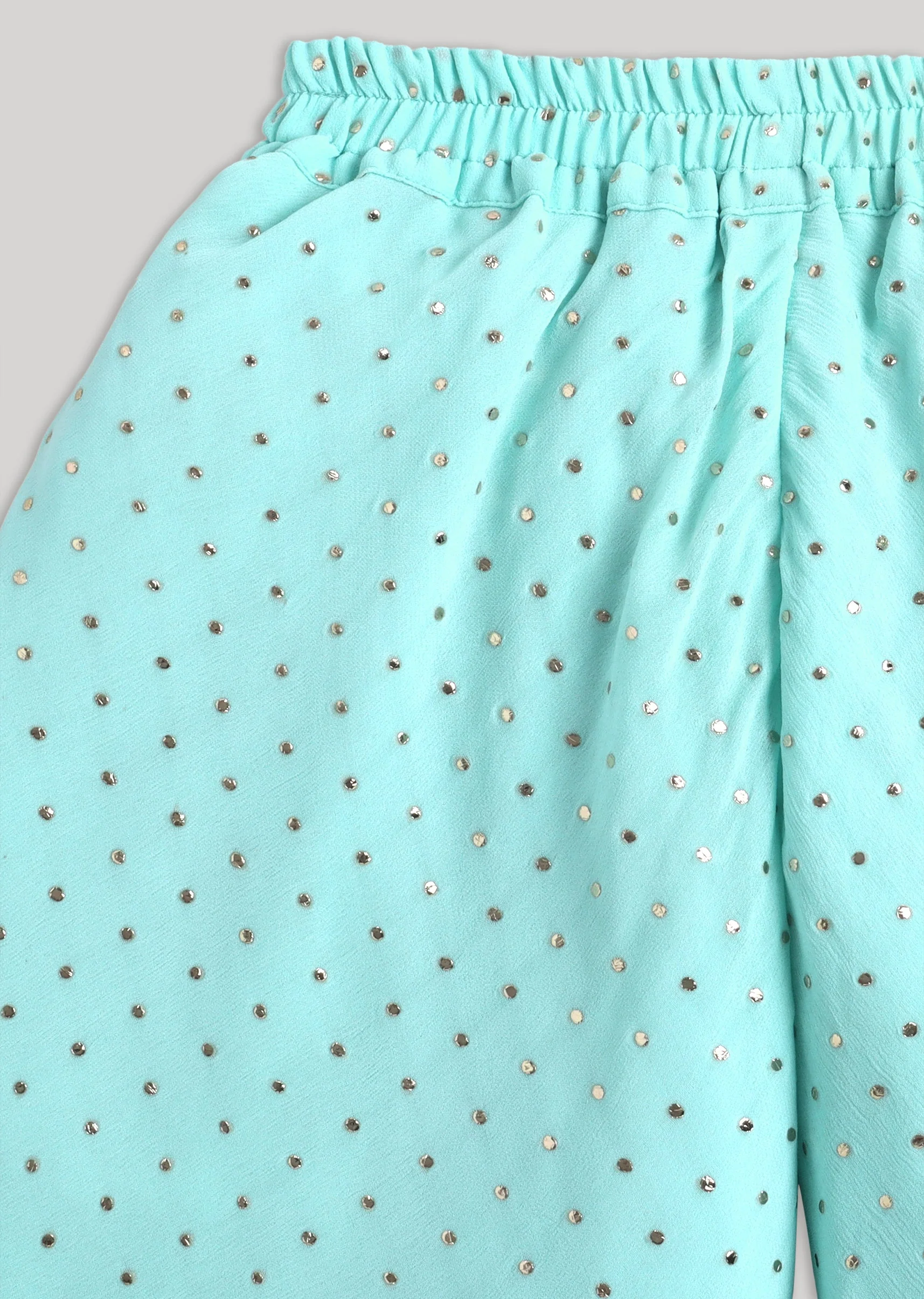 Blue And Pink Printed Salwar Kameez Set
