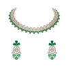 Silver Kundan Zirconia Necklace Set