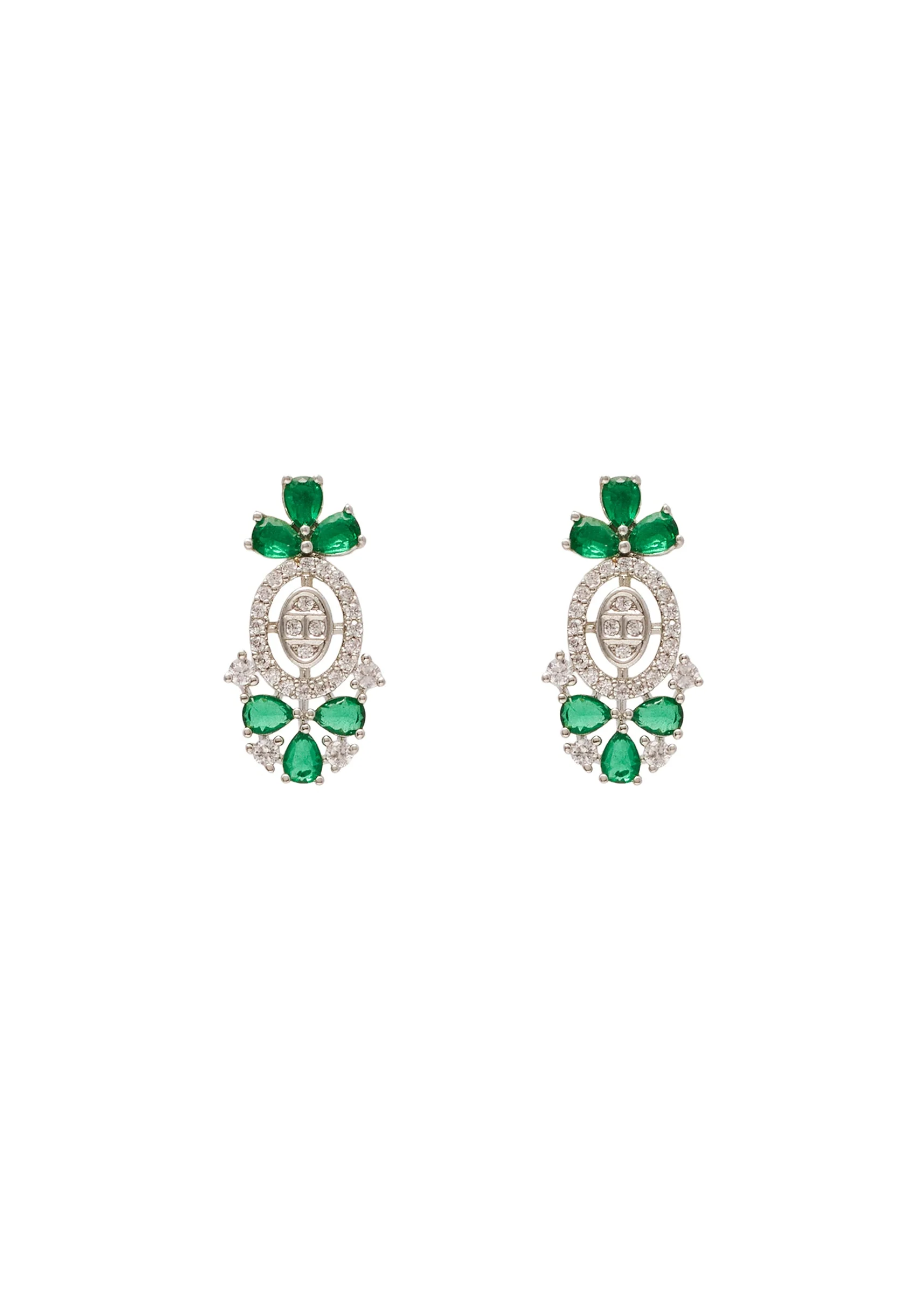 Silver Kundan Zirconia Necklace Set