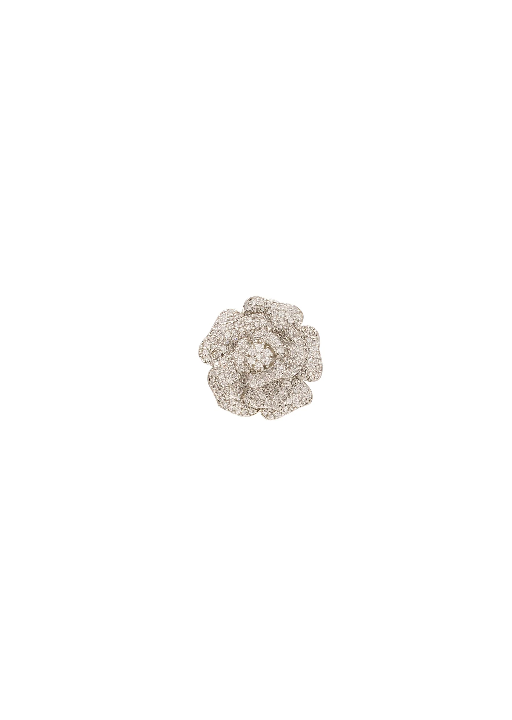 White Silver Modern Stud Earrings