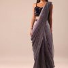 Deep Purple Ombre Shimmer Saree