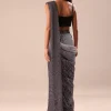 Deep Purple Ombre Shimmer Saree