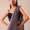 Deep Purple Ombre Shimmer Saree