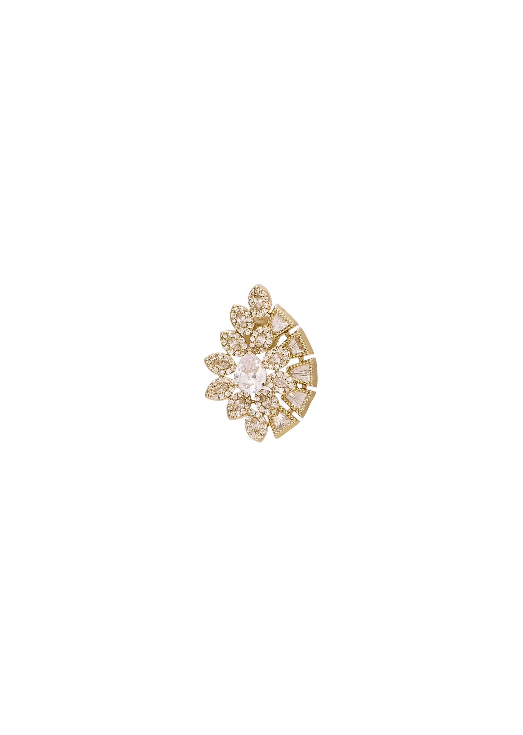 White Zirconia Minimal Earrings