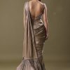 Antique Gold Pre-Stitched Frill Saree With Sequin Blouse
