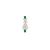 Green Silver Contemporary Necklace Set