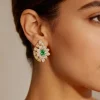 Kundan Green Earrings